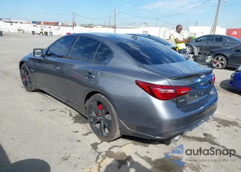 2021 Infiniti Q50 Red Sport 400 from USA, damaged, VIN JN1FV7DR3MM880237